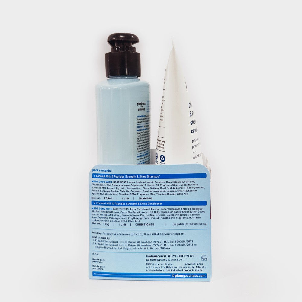 Plum Soft & Shiny Hair Duo Shampoo & Conditioner : 1 pack (2 pieces)