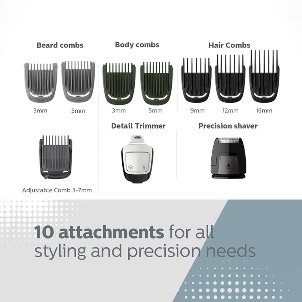 Philips MG3760/33 11 in 1 Multi Grooming Trimmer MG3760/33 (Silver) : 1 unit