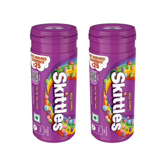 Skittles Wild Berry Bite Size Fruit Candy - Pack of 2 : 2 x 30.4 g