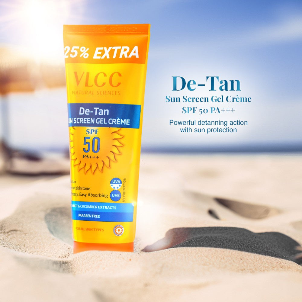 VLCC De Tan Sunscreen Gel Creme (SPF 50 PA+++) : 125 g