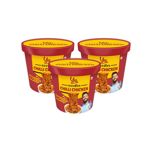 Yu Chilli Chicken Instant Cup Noodles - Pack of 3 : 3 x 70 g
