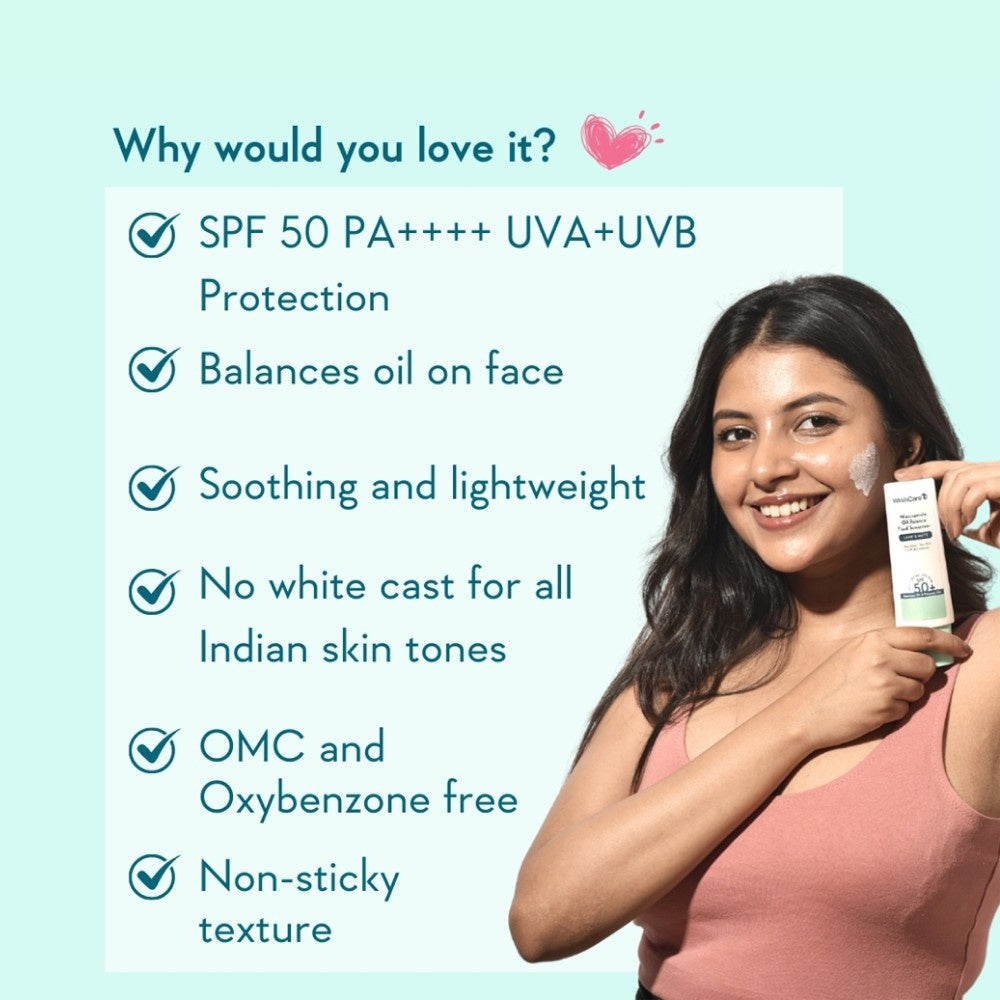 Wishcare Niacinamide Oil Balance Fluid Sunscreen (SPF 50 PA++++) : 50 g