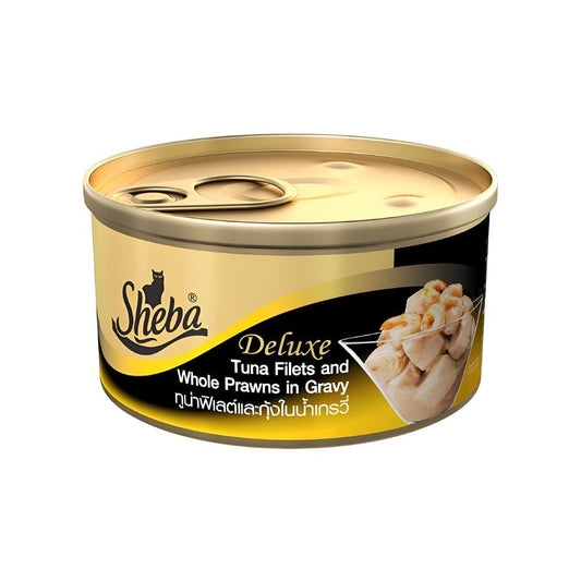 Sheba Deluxe - Tuna Fillets & Whole Prawn in Gravy Wet Cat Food : 85 g