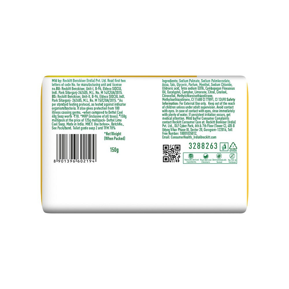 Dettol Lime Cool Soap : 4 x 150 g