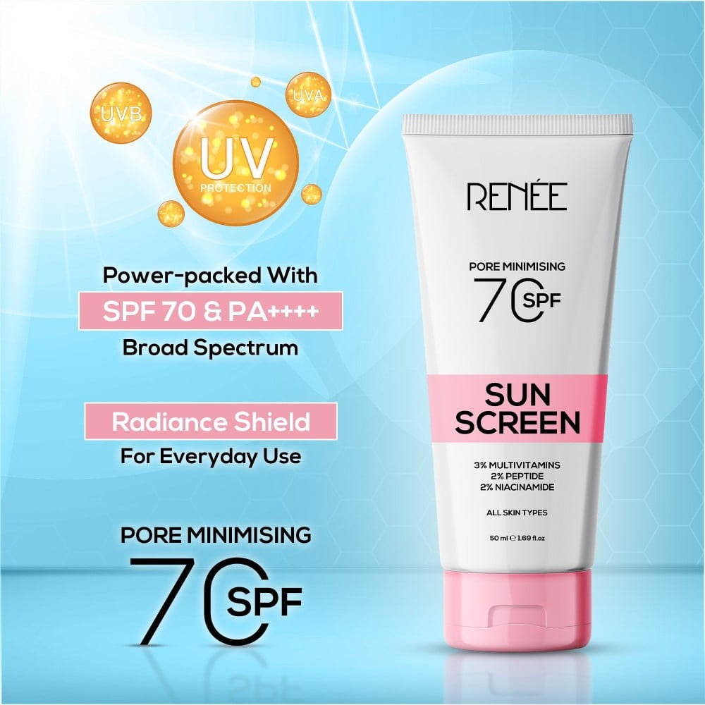 Renee Pore Minimising Sunscreen (SPF 70 PA++++) - Pack of 3 : 3 x 50 ml