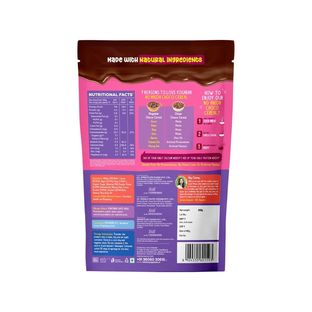 Yoga Bar No Maida Choco Cereal : 345 g