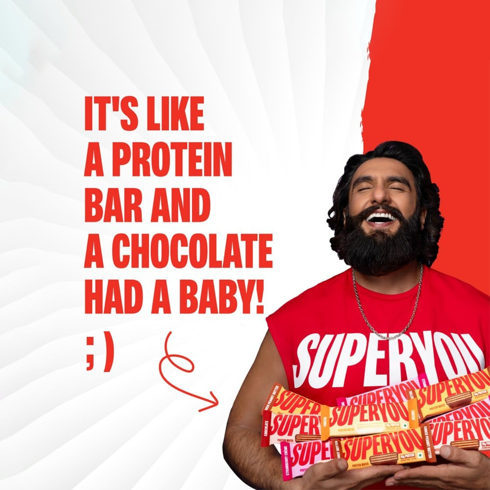 SuperYou Choco Peanut Butter Wafer Protein Bar - Pack of 4 : 4 x 40 g