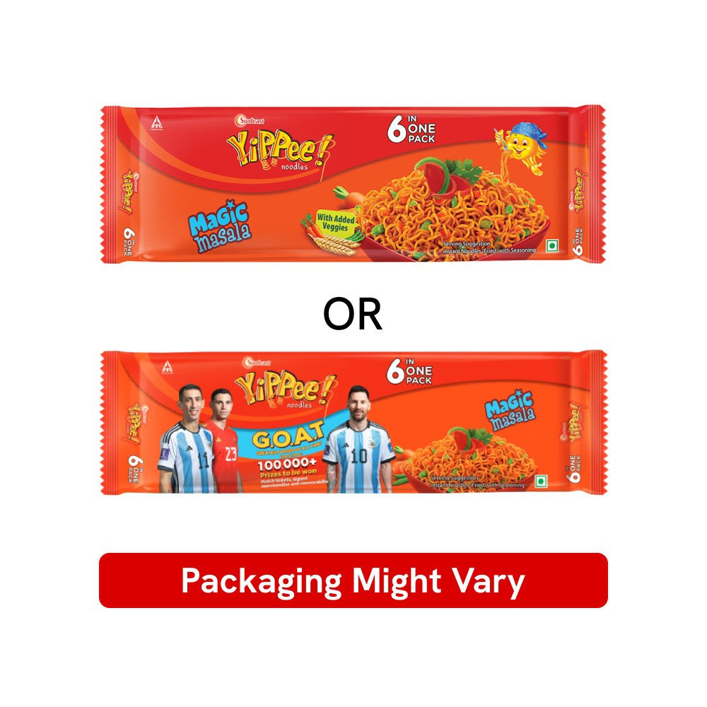 Yippee Magic Masala Instant Instant Noodles with Added Veggies : 360 g