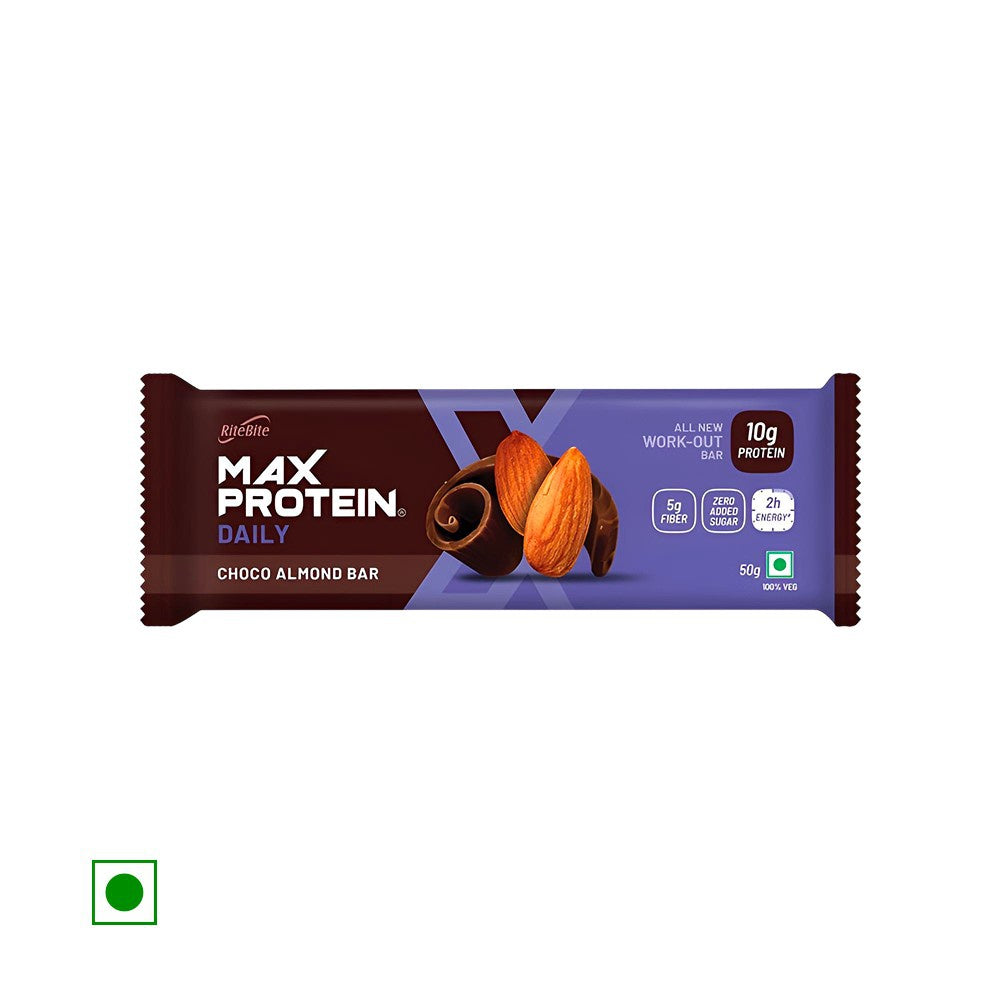 RiteBite Max Protein Daily Choco Almond Protein Bar + Yogurt Berry Nutrition Bar Combo : 50 g + 35 g
