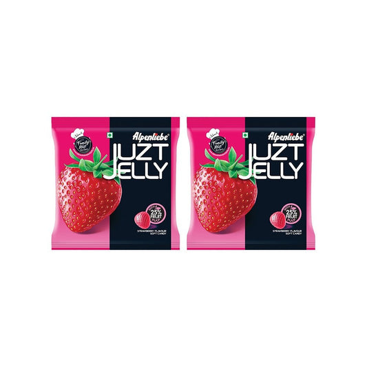 Alpenliebe Juzt Jelly Strawberry Flavour Candy - Pack of 2 : 2 x 148 g