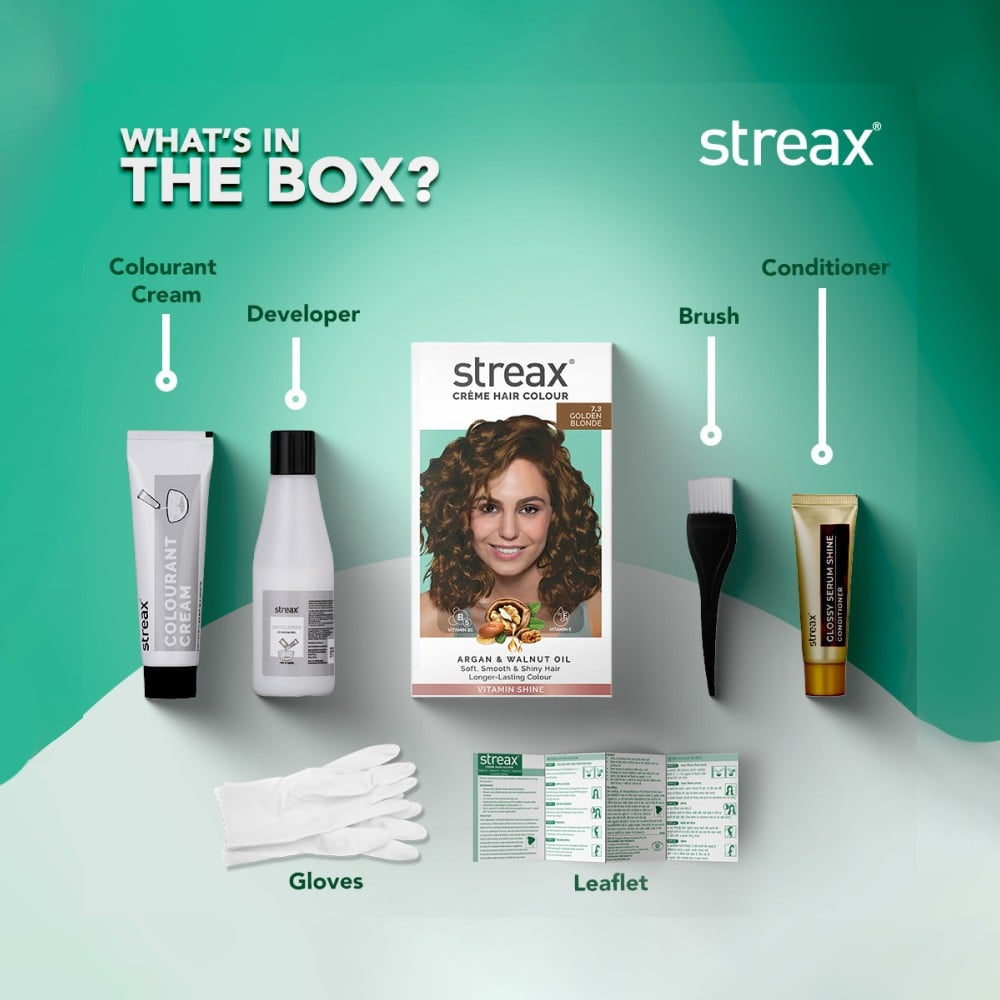 Streax Cream Hair Colour (7.3 Golden Blonde) (Golden Blonde) : 120 ml