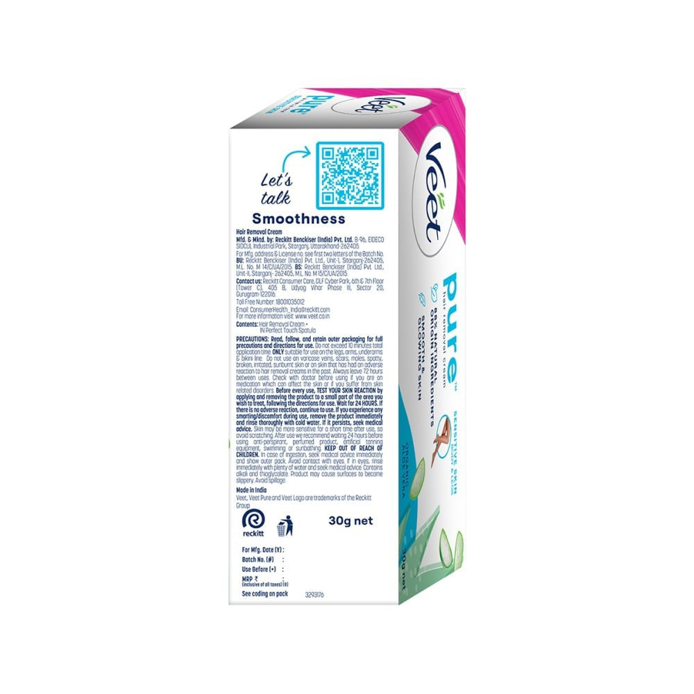 Veet Aloe Vera Sensitive Skin Hair Removal Cream - Pack of 3 : 3 x 30 g