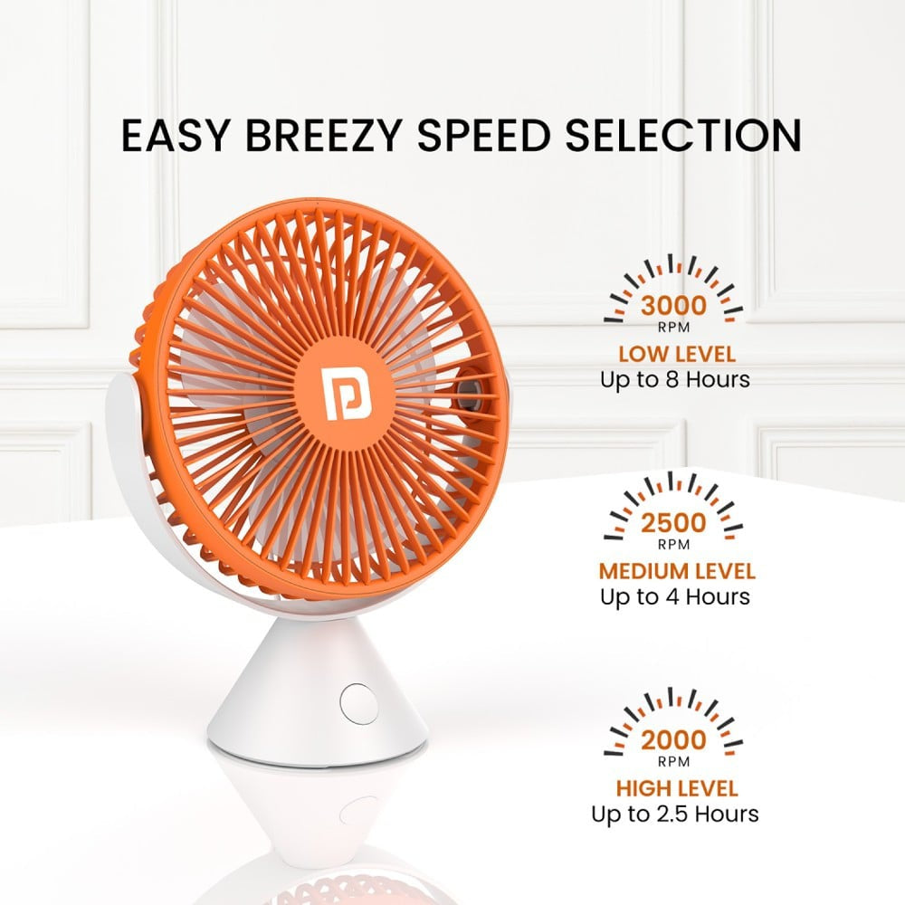 Portronics Aero Breeze Portable Fan (White, 5W) : 1 unit