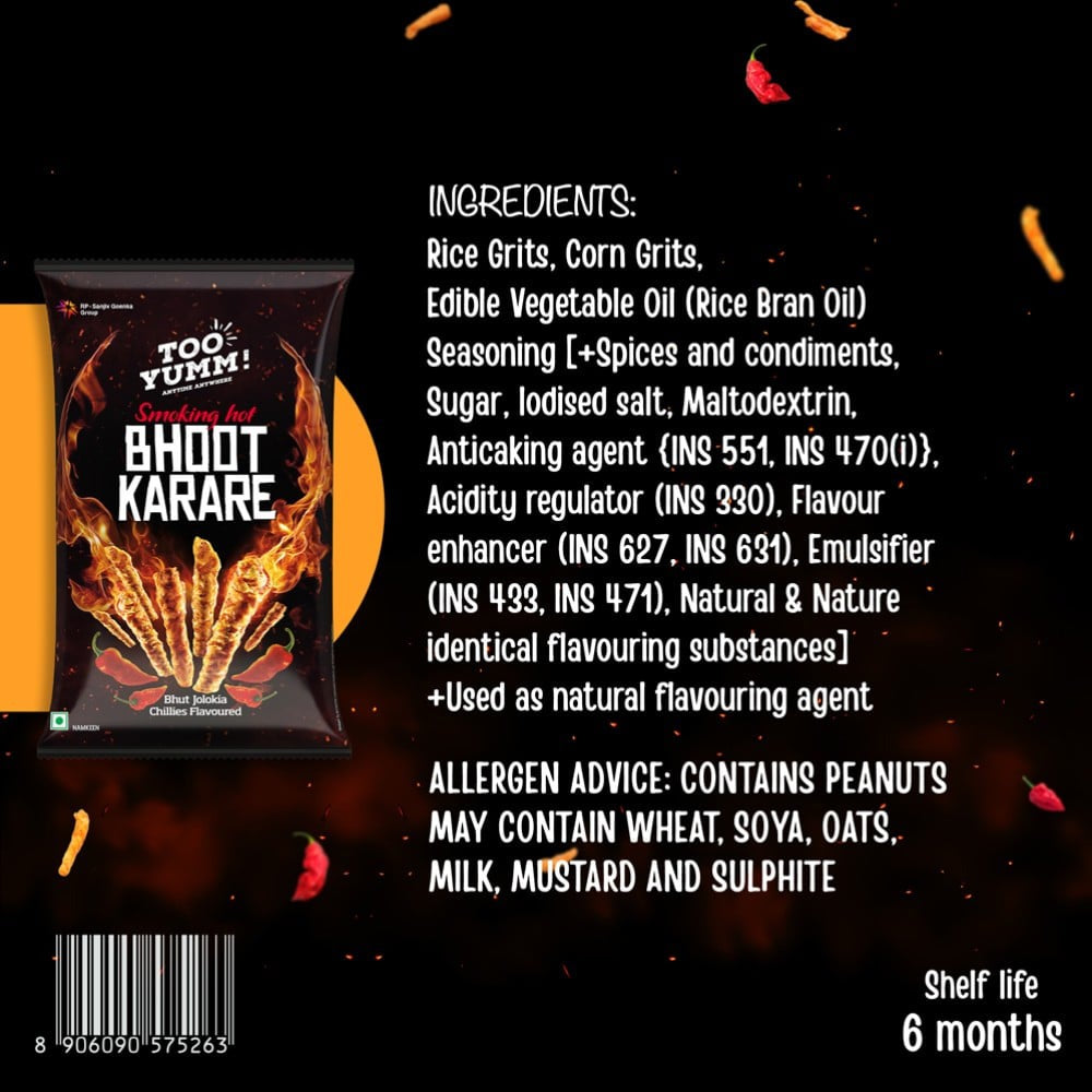 Too Yumm Smoking Hot Bhoot Karare Crisps : 67 g