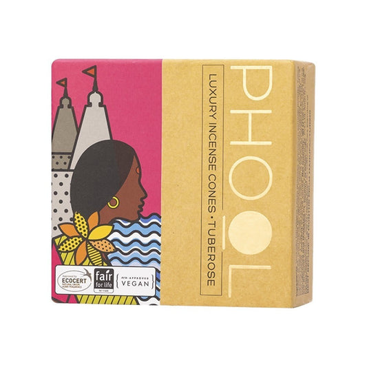 Phool Tuberose Luxury Dhoop Cones : 1 pack (40 pieces)