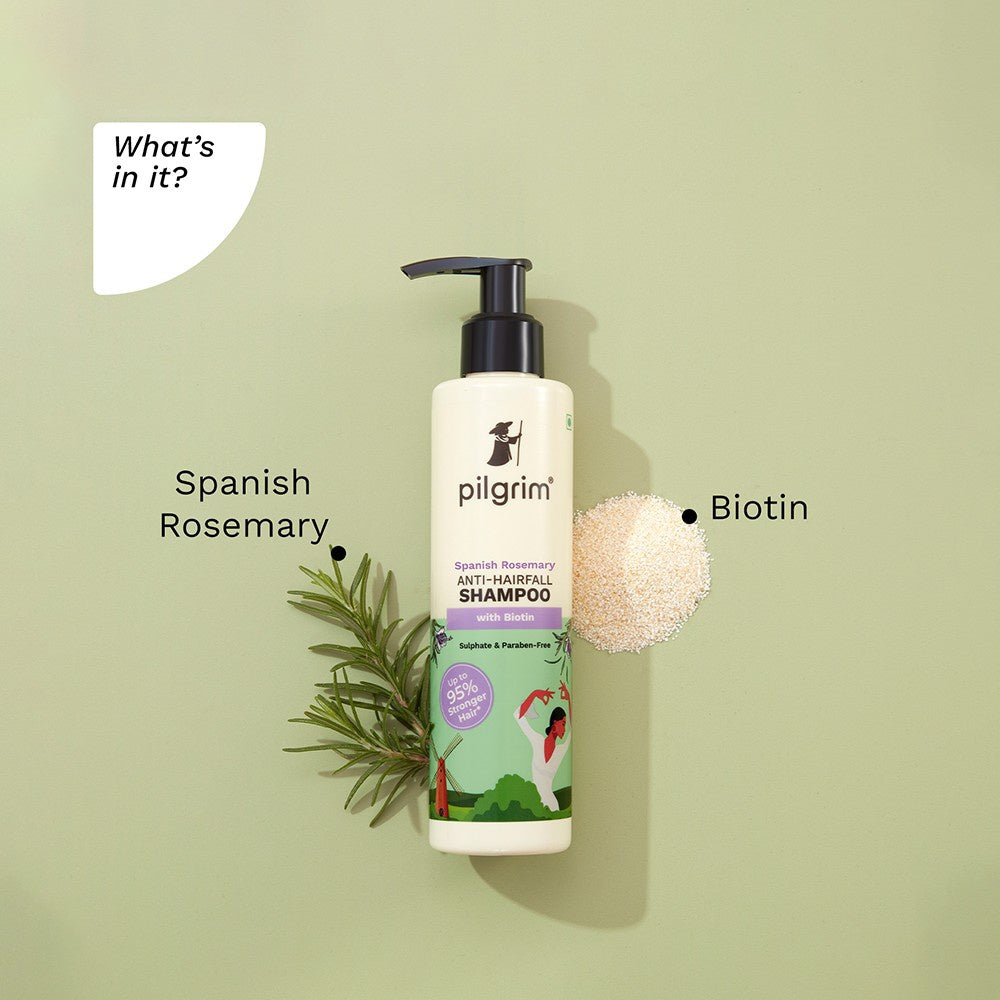 Pilgrim Anti Hairfall Shampoo with Biotin - Pack of 2 : 2 x 200 ml