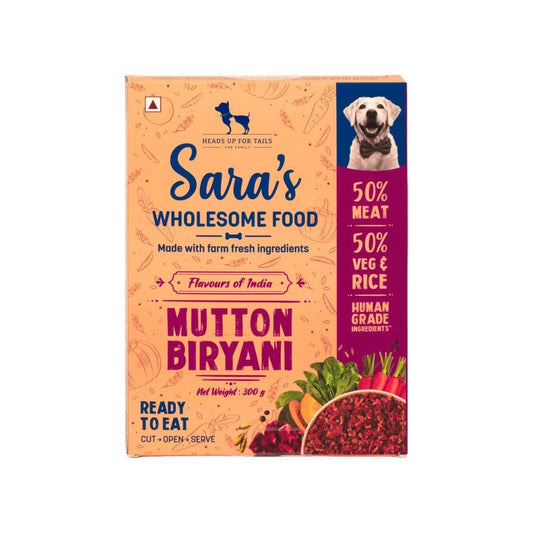 HUFT Sara's Wholesome Mutton Biryani Dog Food : 300 g