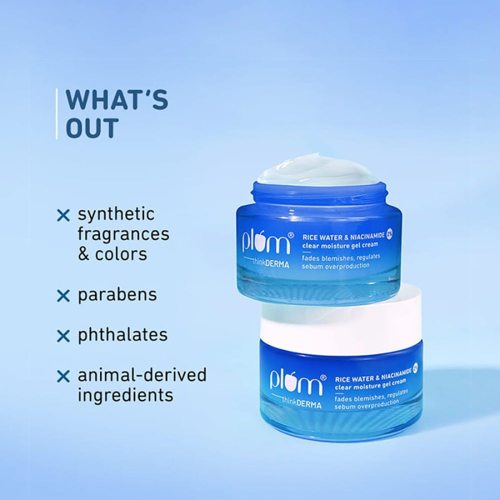 Plum Rice Water & 2% Niacinamide Face Moisturizing Gel : 50 g