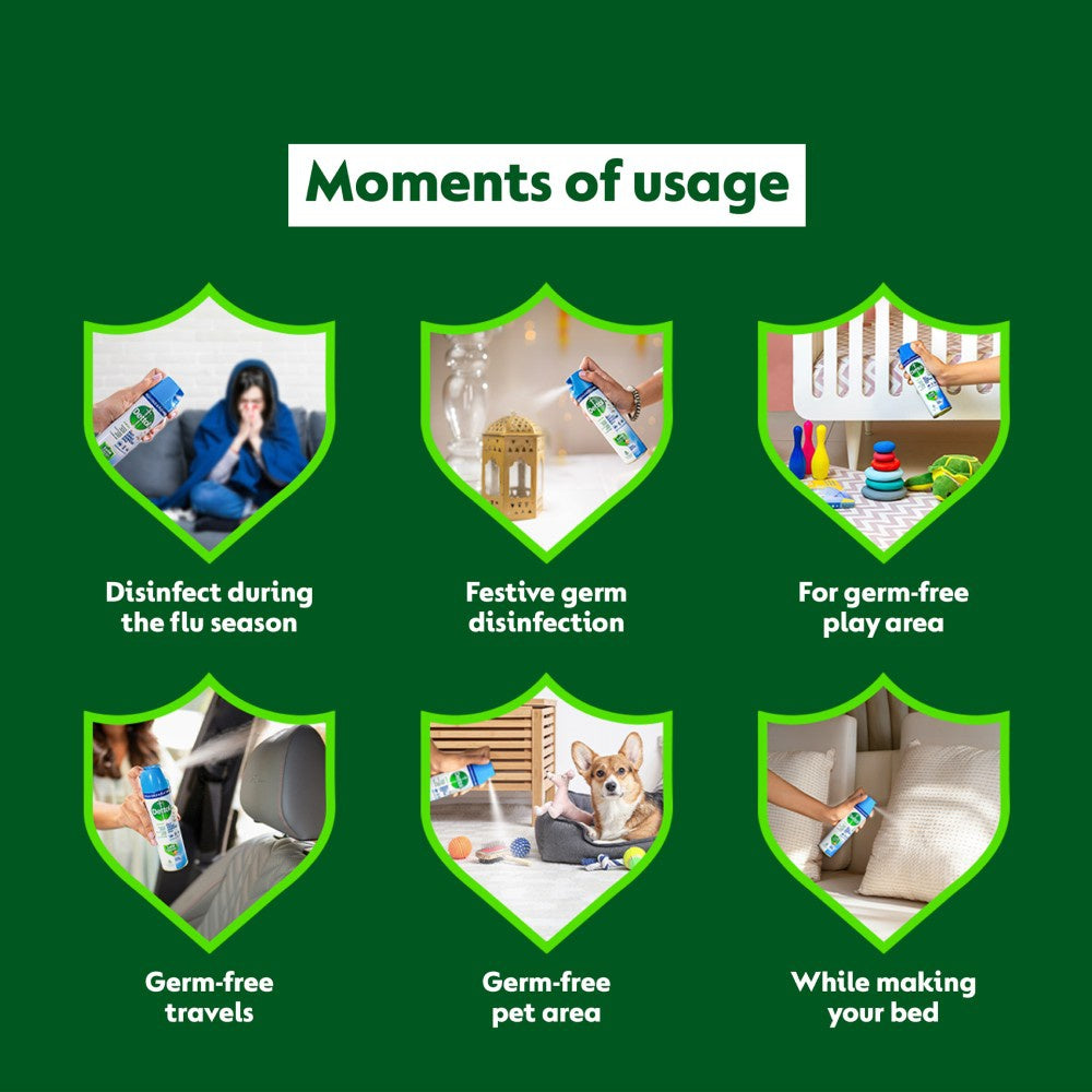 Dettol Multi-Purpose Disinfectant Spray : 170 g