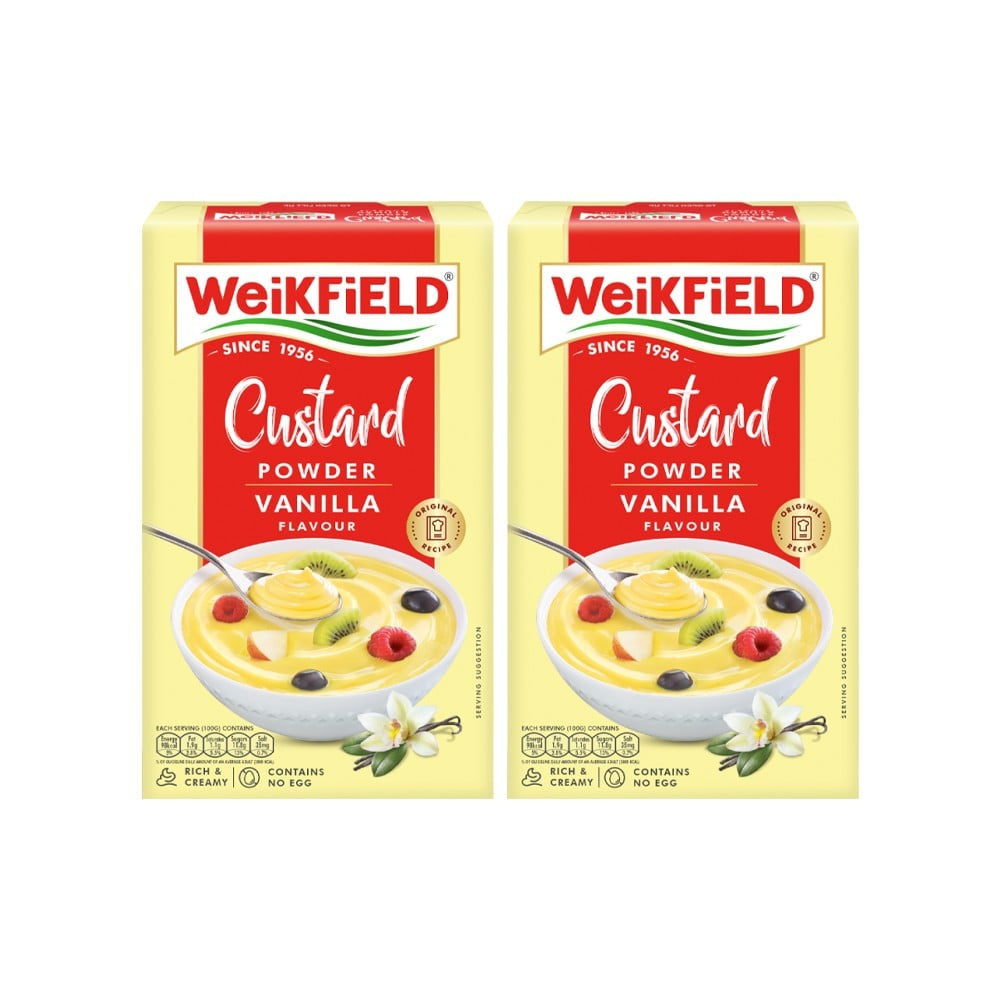 Weikfield Custard Powder Vanilla Flavour - Pack of 2 : 2 x 100 g
