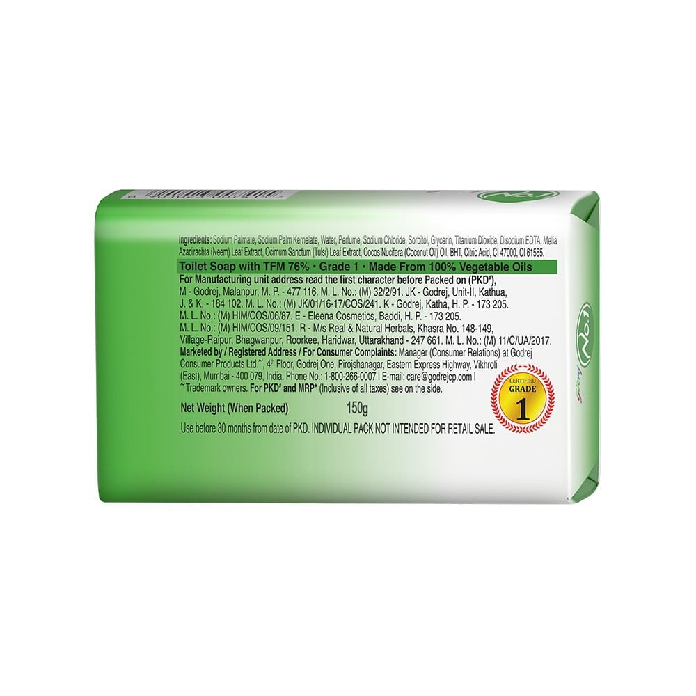 Godrej No.1 Coconut & Neem Bath Soap - Buy 3 Get 1 Free : 4 x 150 g