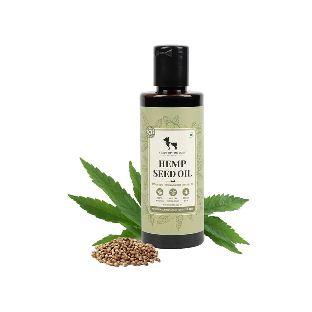 HUFT Multipurpose Hemp Seed Oil For Dog + Food Topper Chicken Liver With Organic Turmeric Dog Treat Combo : 200 ml + 70 g