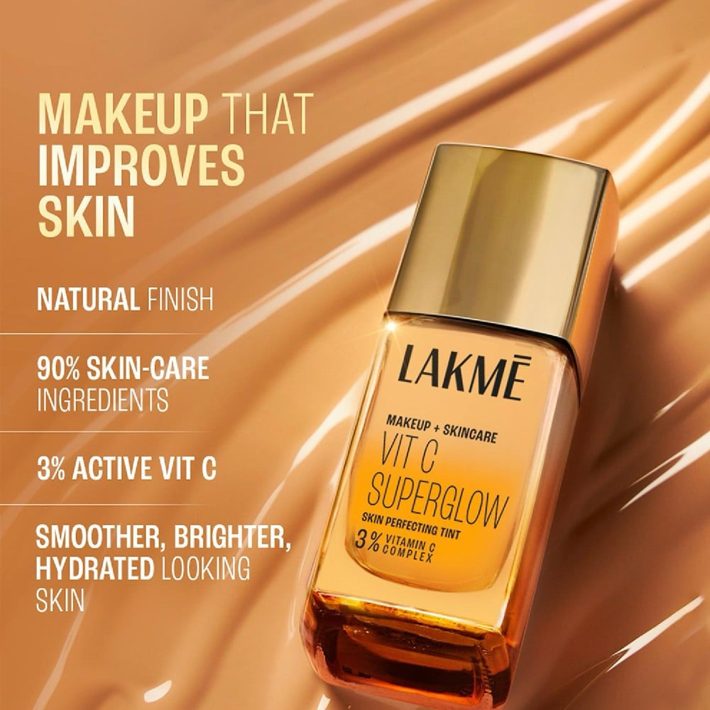 Lakme Makeup+Skincare Vitamin C SuperGlow Foundation (Neutral Nude) : 25 ml