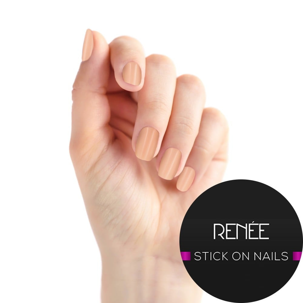 Renee Square Press On Nails (BN 02) : 1 pack (24 pieces)