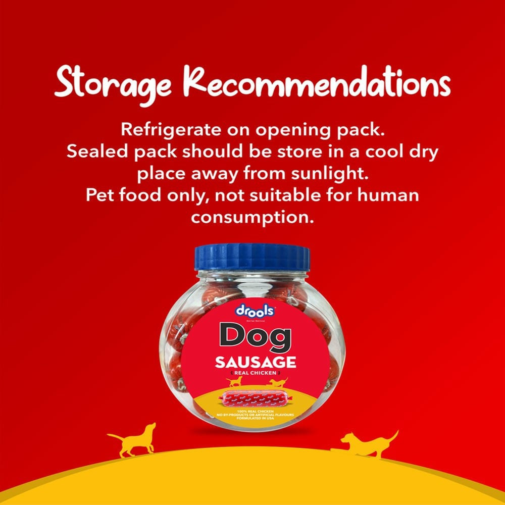 Drools Real Chicken Sausage Dog Treat : 1 pack (10 pieces)