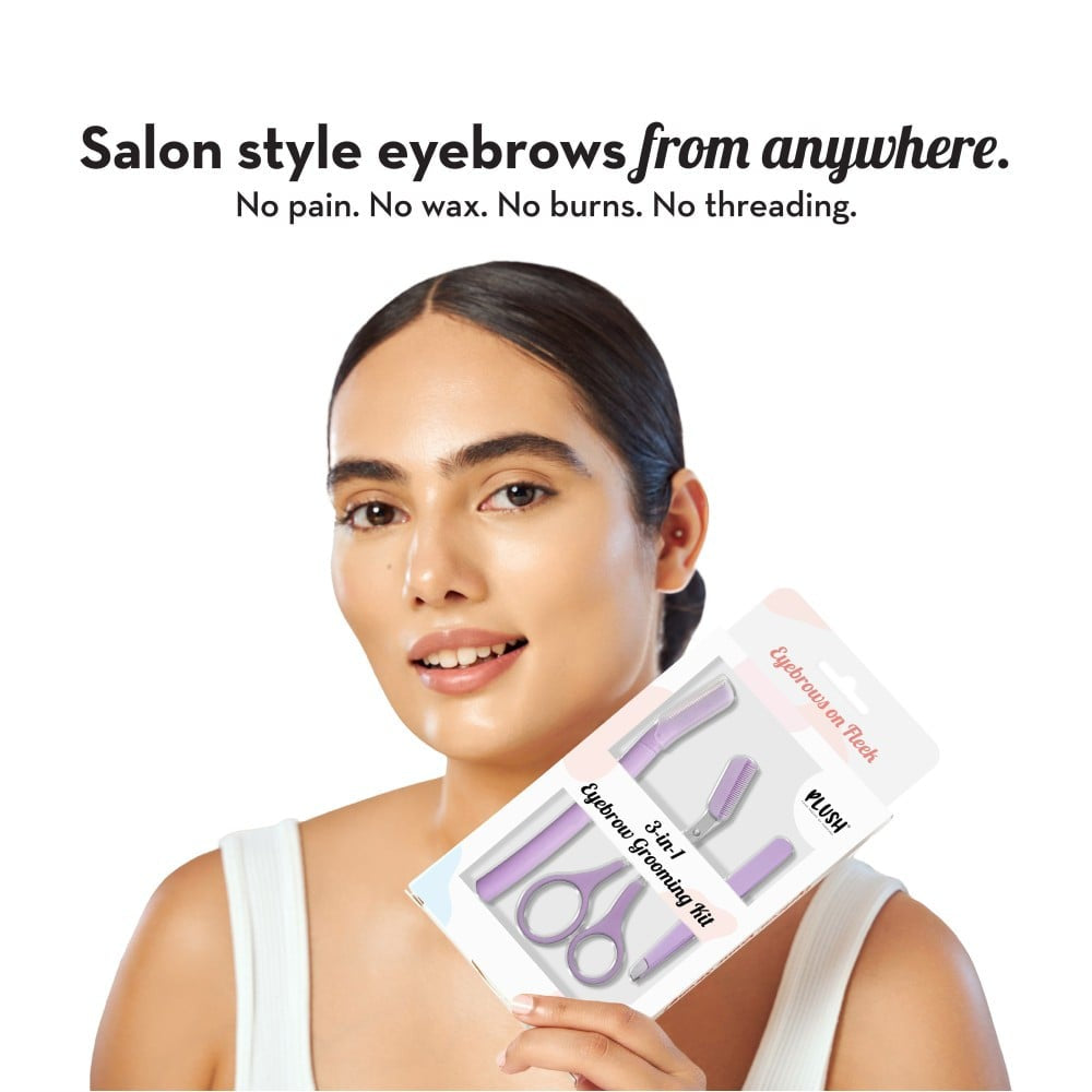 Plush 3-in-1 Eyebrow Grooming Kit : 1 pack