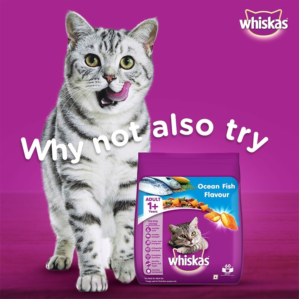 Whiskas Tasty Mix Wet Cat Food (Seafood Cocktail Wakame Seaweed in Gravy, 1+ Years) : 28 x 70 g