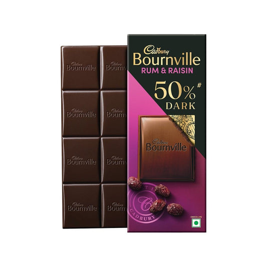 Cadbury Bournville Rum & Raisin Dark Chocolate Bar : 80 g