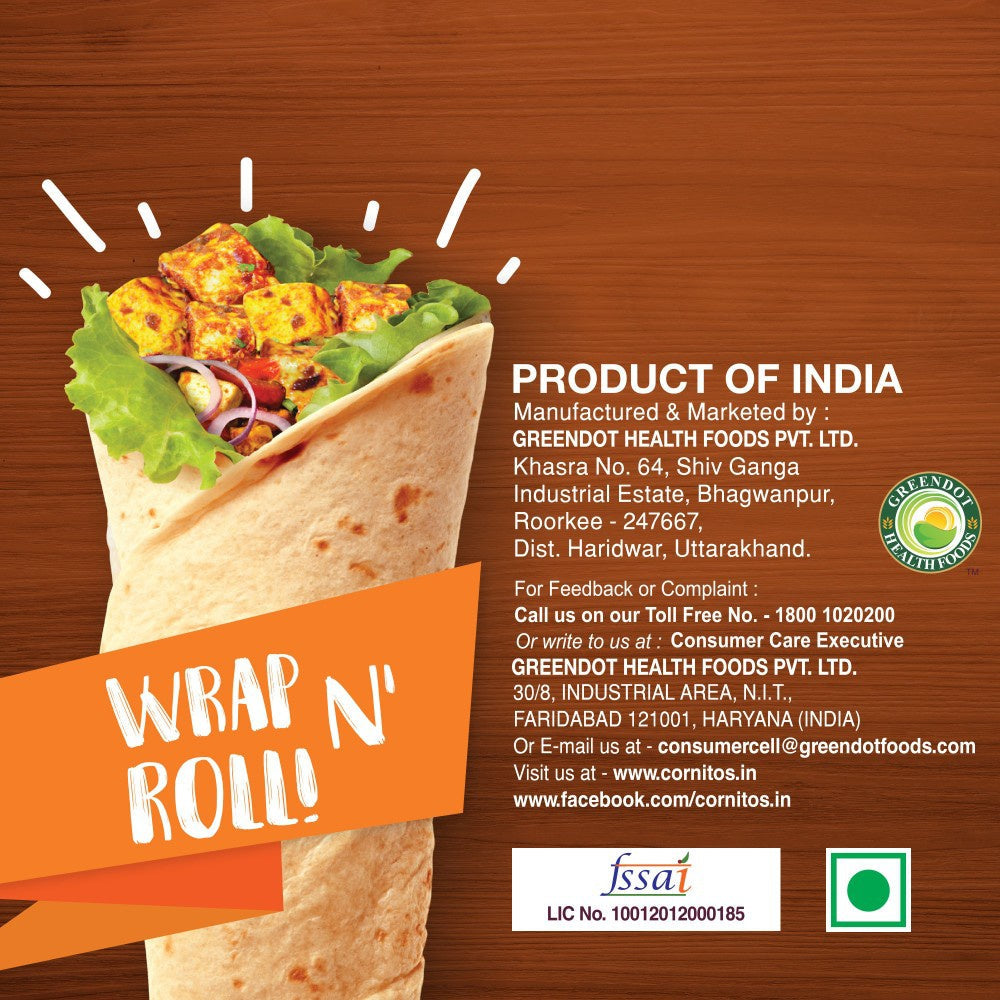 Cornitos Wheat Flour Tortilla Wrap - Pack of 3 : 3 x 270 g (6 pieces)