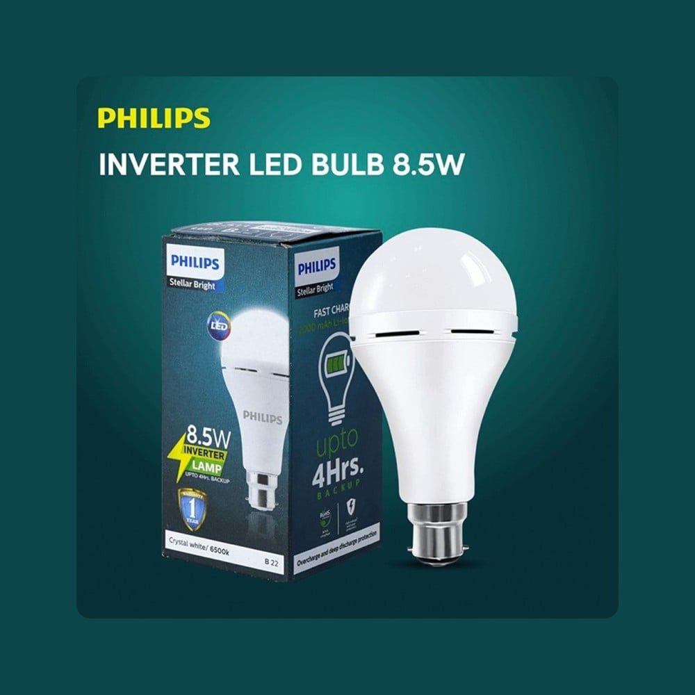 Philips Lighting Rechargeable Inverter 8.5W LED Bulb (Cool Daylight) : 1 unit