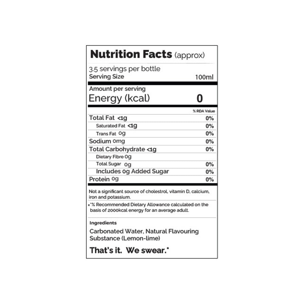 Polka Pop Zero Sugar Lemon-Lime Sparkling Drink : 300 ml