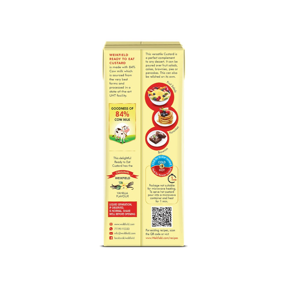 Weikfield Ready To Eat Custard (Vanilla) - Pack of 3 : 3 x 200 ml
