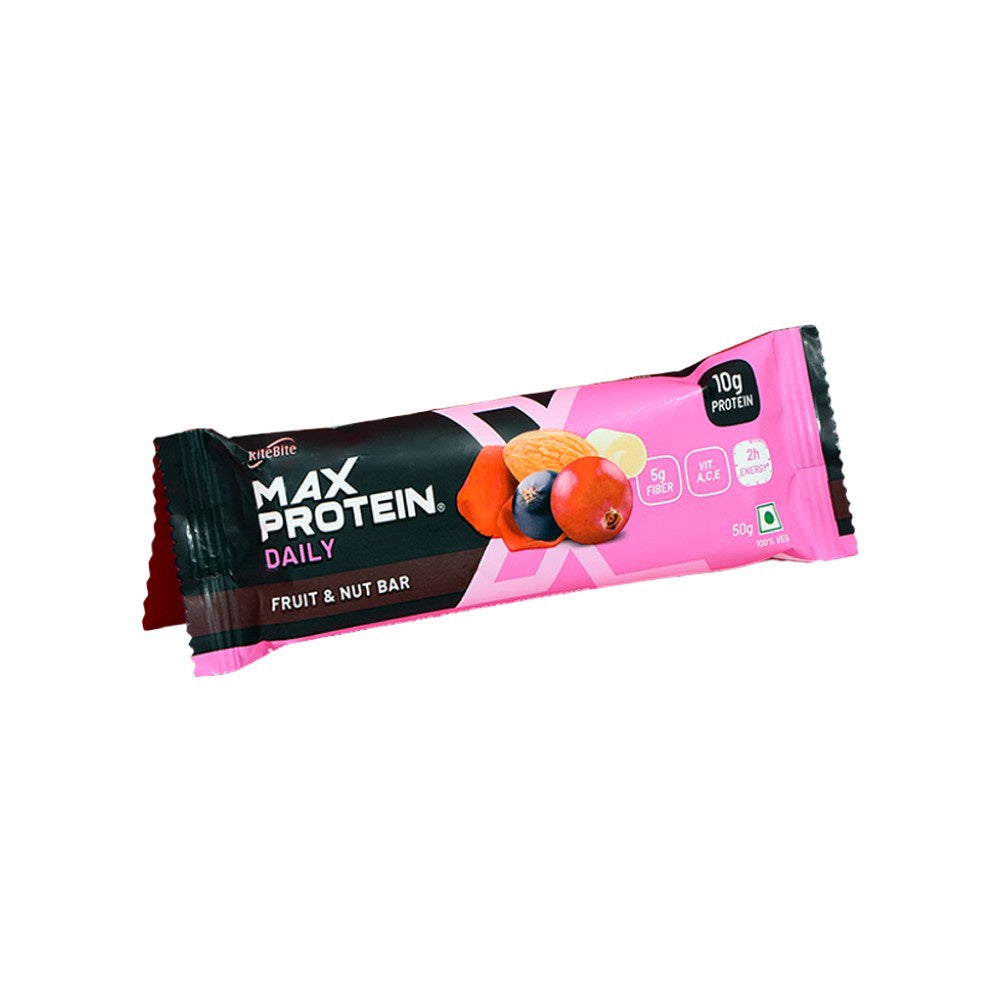 RiteBite Choco Delite Breakfast Bar + Max Protein Energy Bar (Fruit and Nut) Combo : 40 g + 50 g
