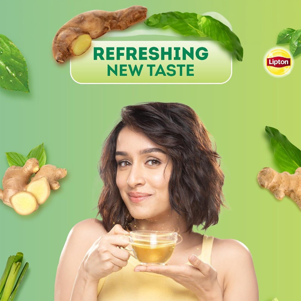 Lipton Lemongrass Ginger Green Tea Bags : 25 x 1.3 g