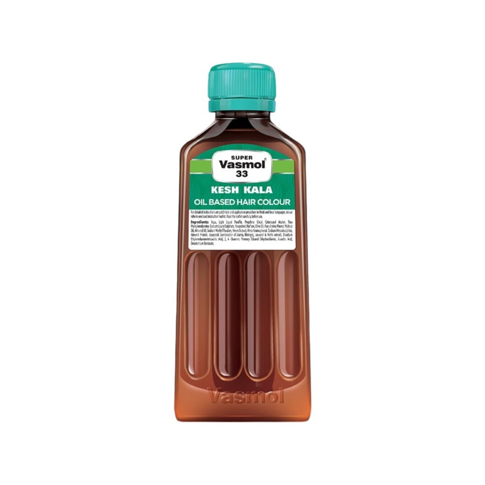 Vasmol 33 Kesh Kala Oil Based Hair Colour (Black) : 300 ml (4 x 75 ml)