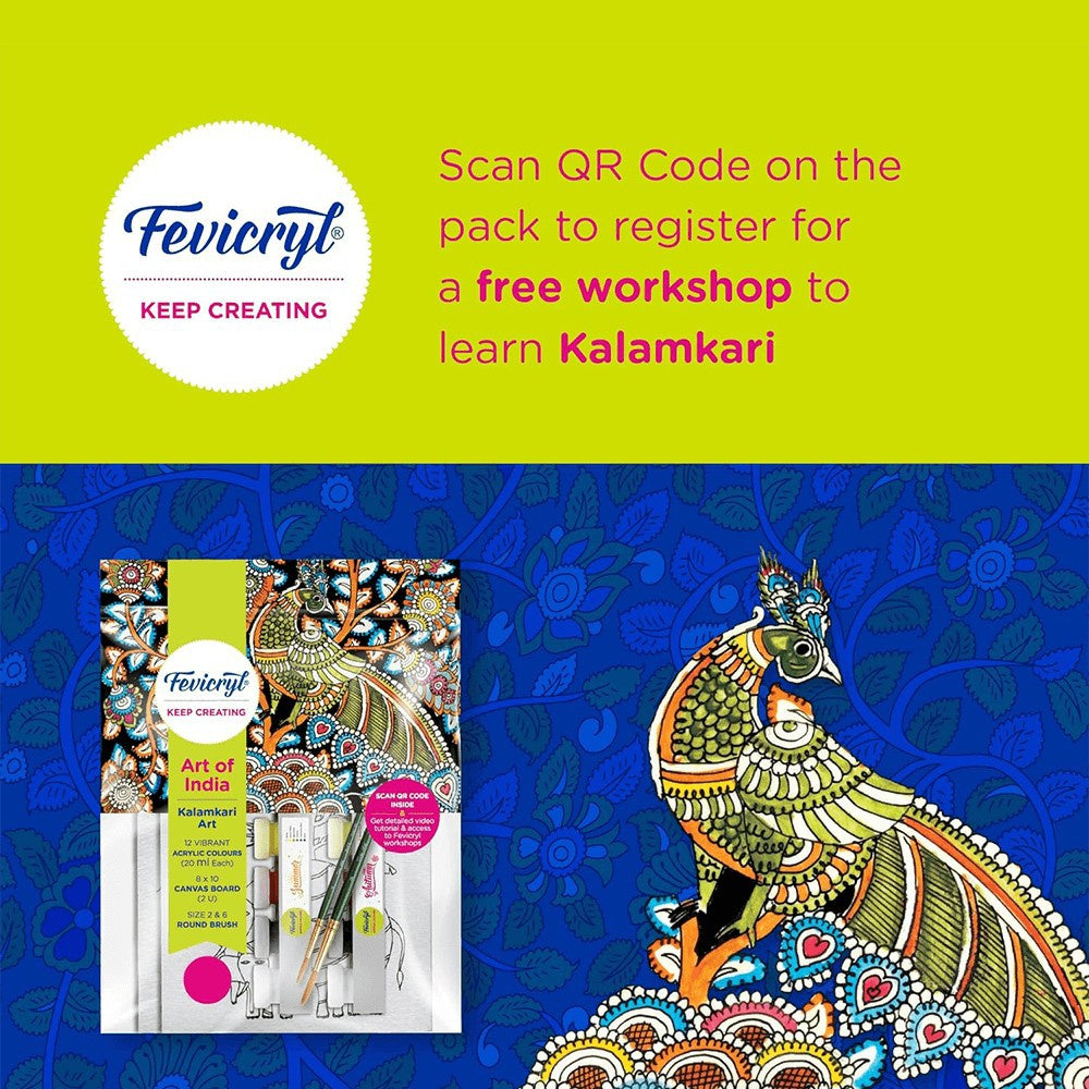 Pidilite Fevicryl DIY Self Painting Art of India - Kalamkari Art Kit : 1 kit