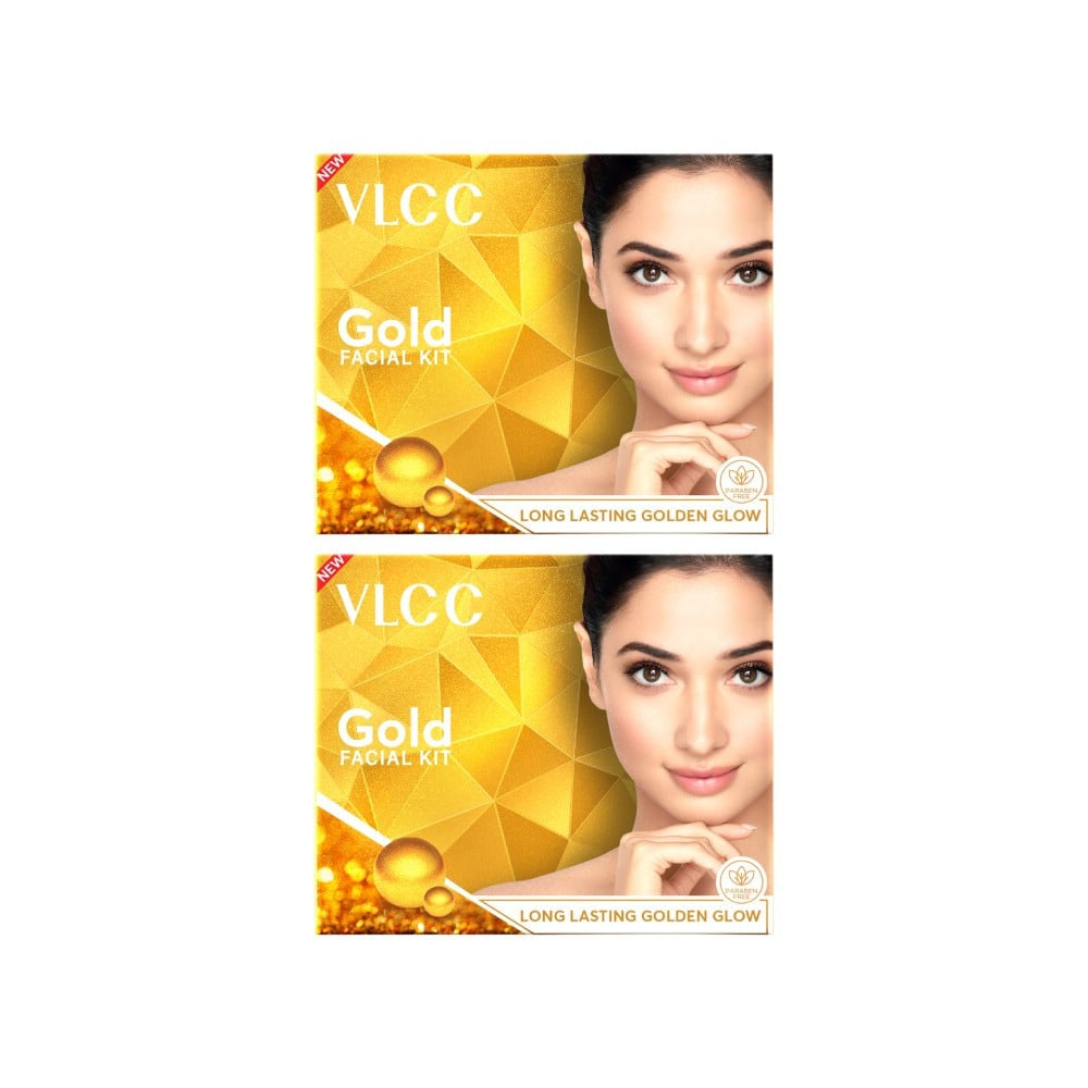 VLCC Gold Facial Kit For Luminous & Radiant Complexion - Pack of 2 : 2 x 60 g