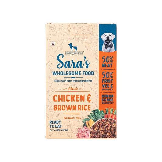 HUFT Sara's Wholesome Classic Chicken & Brown Rice Dog Food : 100 g