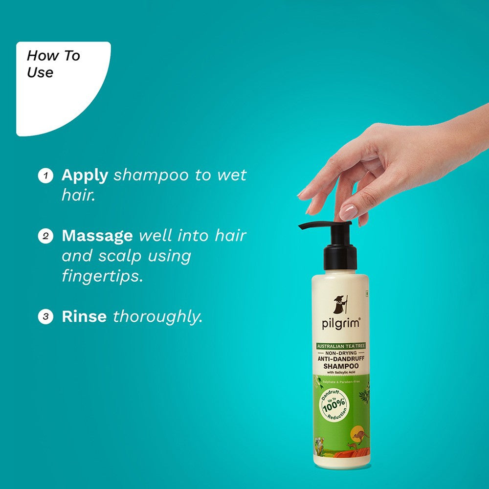 Pilgrim Australian Tea Tree Non-Drying Anti-Dandruff Shampoo : 200 ml