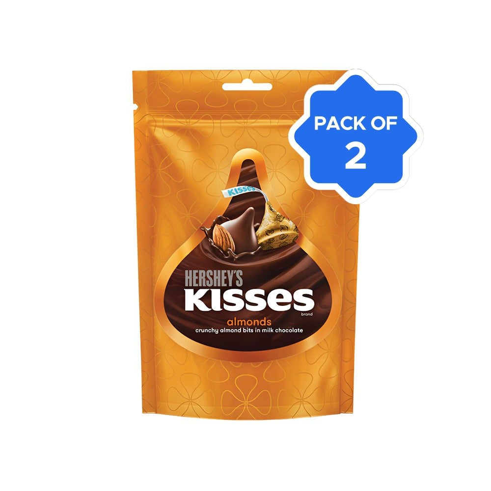 Hershey's Kisses Almonds Shaped Chocolate Pack - Pack of 2 : 2 x 33.6 g