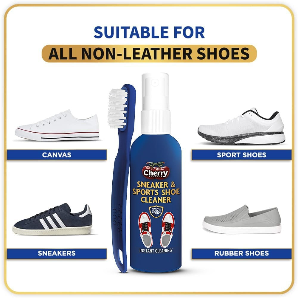 Cherry Blossom Sports Shoe Cleaner Shoe Brush - With Free Brush : 75 ml