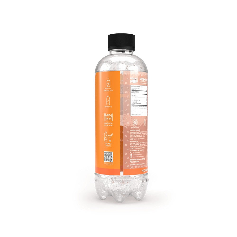 Polka Pop Zero Sugar Orange Sparkling Drink : 300 ml