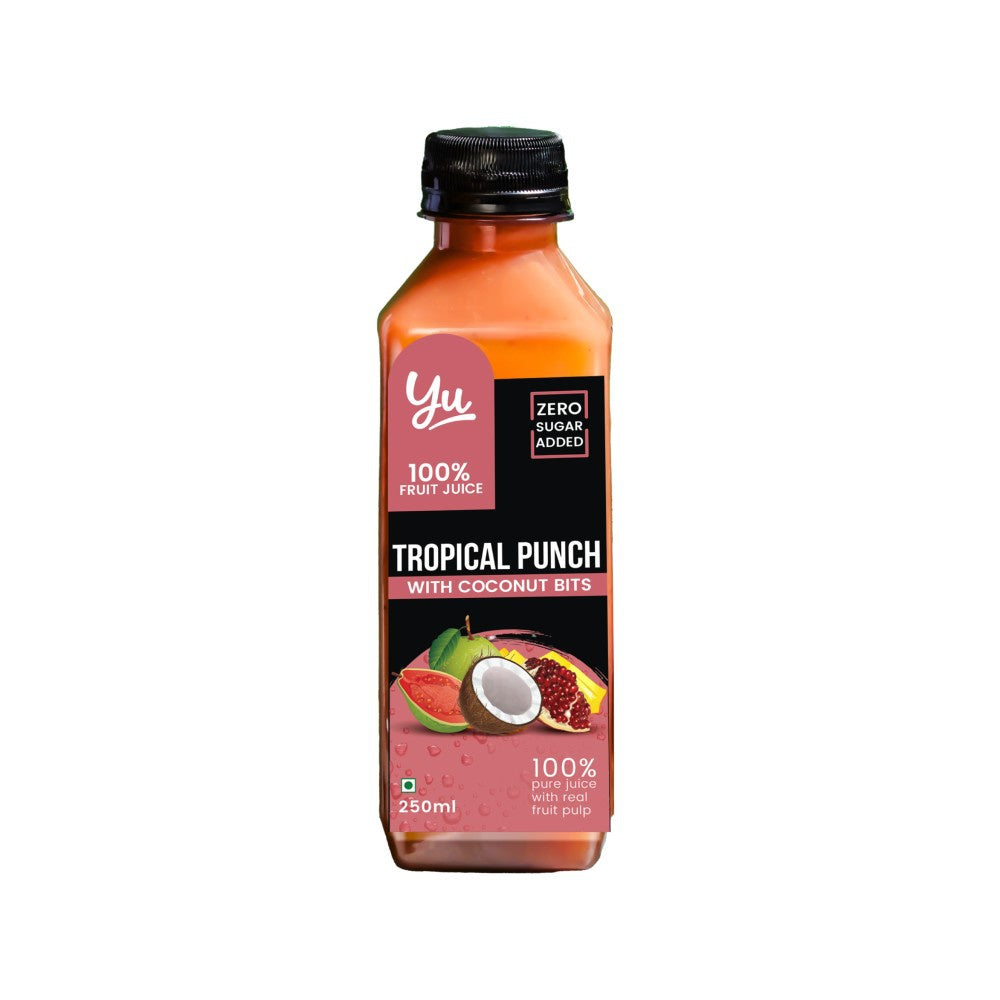 Yu Tropical Punch 100% Mixed Fruit Juice With Coconut Bits : 250 ml