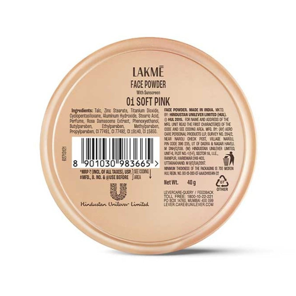 Lakme Face Powder (Soft Pink) : 40 g