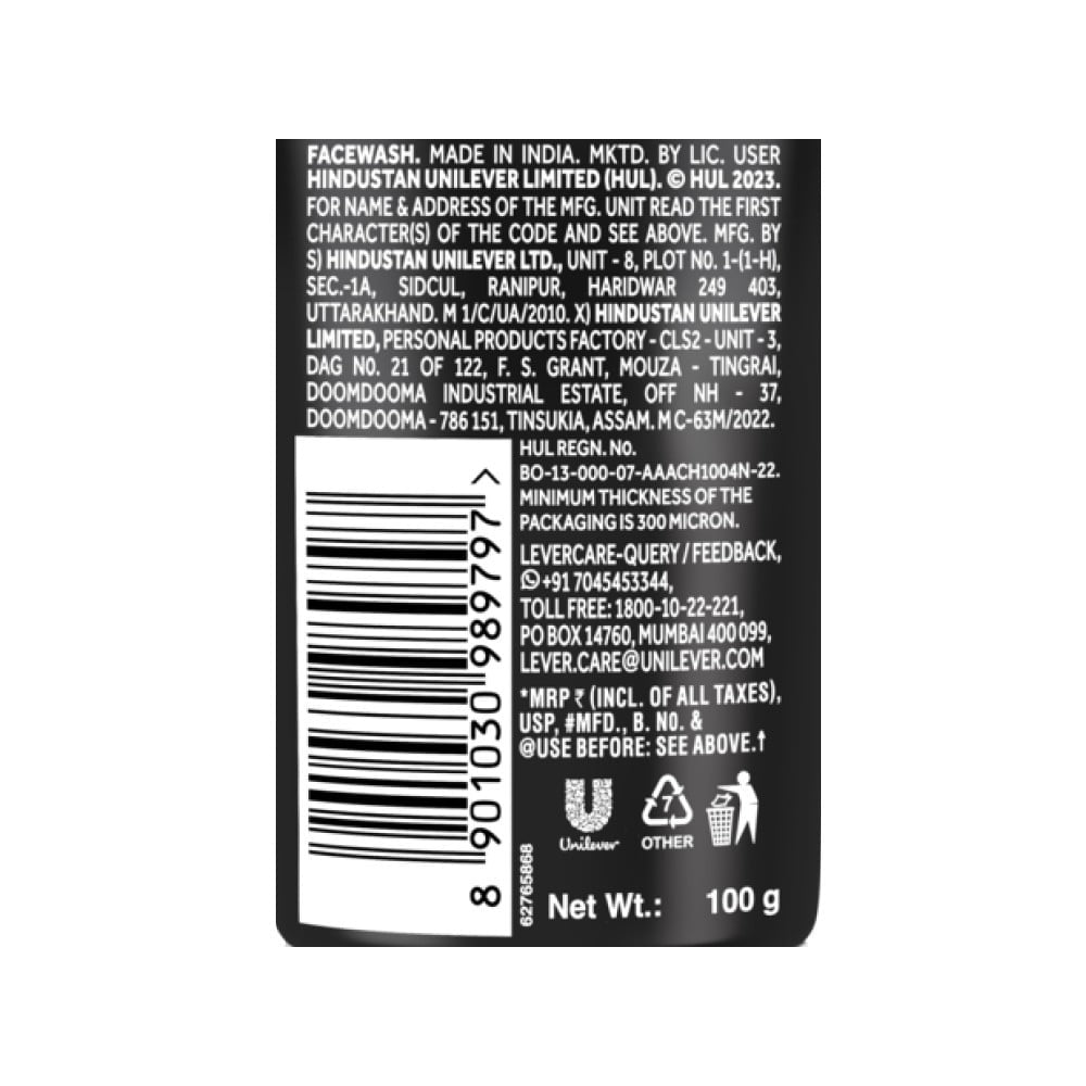 Pond's Pure Detox Anti-Pollution Purity With Activated Charcoal Face Wash : 100 g