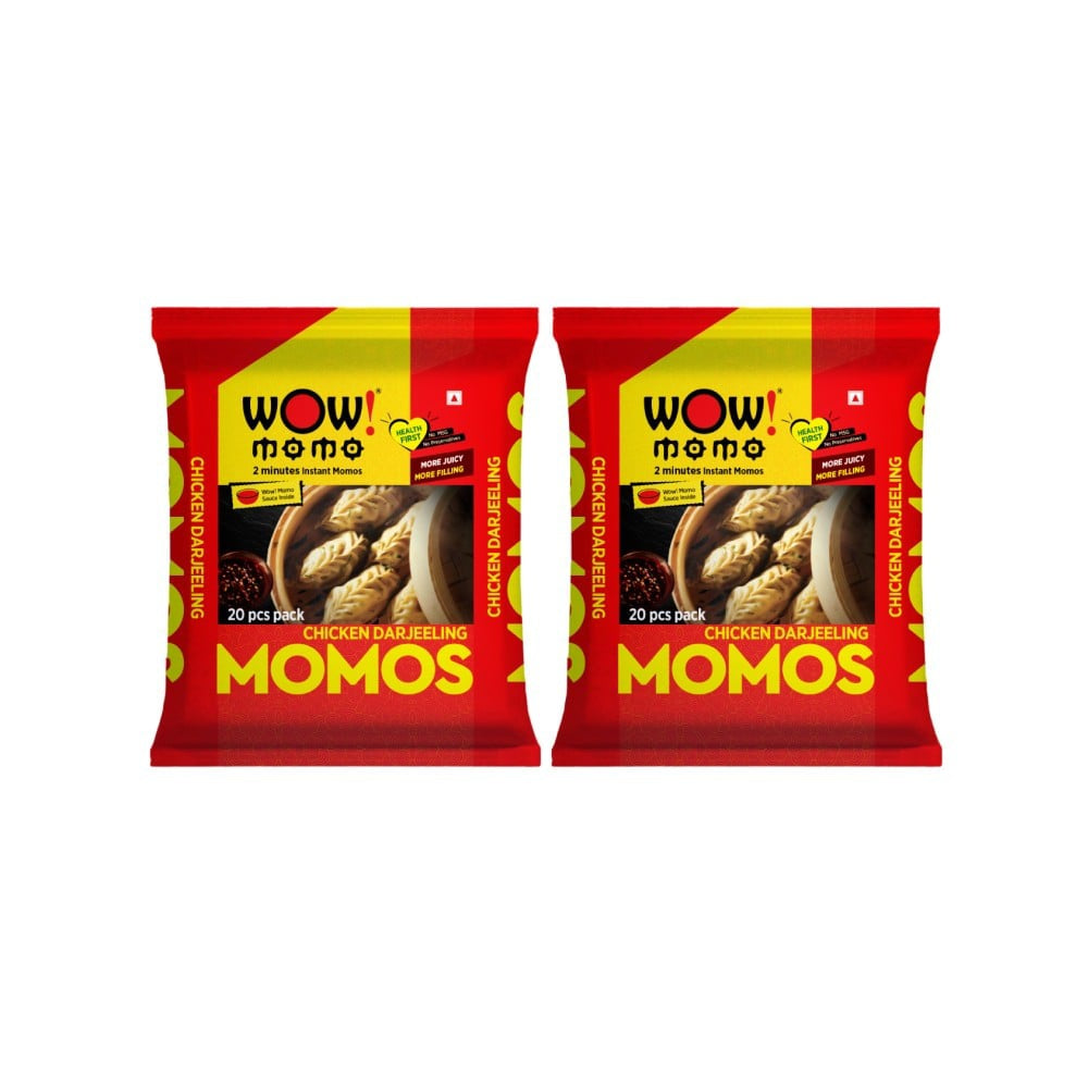 Wow! Momo Darjeeling Chicken Momos - 20 pieces (Frozen) - Pack of 2 : 2 x 1 pack (20 pieces)